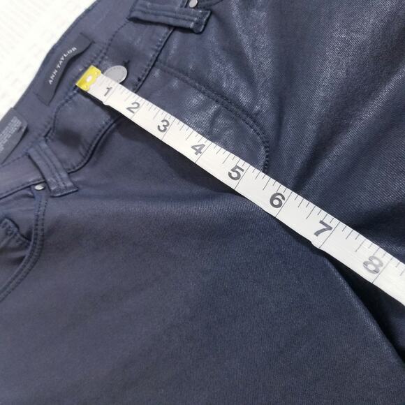 NEW ANN Taylor The Skinny Modern Fit Coated Black Pants - Picture 5 of 9